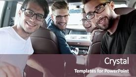  Presentation with fried egg close up view - Cool new slide deck with events safety day - close up a group backdrop and a  colored foreground