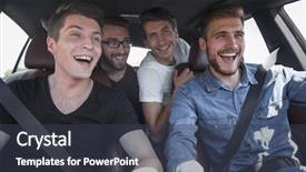  Presentation with travel friends - Amazing PPT layouts having events safety day - close up three friends travel backdrop and a tawny brown colored foreground