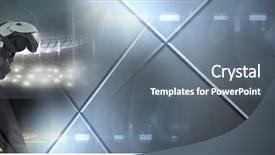  Presentation with grunge american football field - Slides featuring events safety day - digital composite of american football background and a gray colored foreground