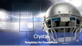  Presentation with grunge american football field - Cool new slides with events safety day - digital composite of american football backdrop and a teal colored foreground