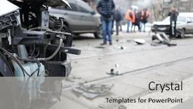  Presentation with car accident - Cool new theme with events safety day - group car accident with many backdrop and a light gray colored foreground