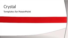  Presentation with silk - Slide set featuring events template - silk red ribbon isolated background and a white colored foreground