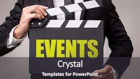  Presentation with events - PPT theme featuring events background and a dark gray colored foreground