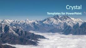  Presentation with everest - Amazing slides having everest aerial view from nepal backdrop and a ocean colored foreground