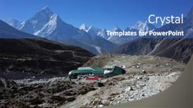  Presentation with everest - Audience pleasing slide deck consisting of everest-trek-guest-houses backdrop and a teal colored foreground