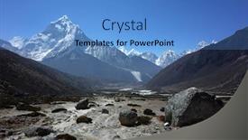  Presentation with boulder - Theme with everest-trek-huge-boulder background and a teal colored foreground
