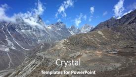  Presentation with everest - Presentation design enhanced with everest-trek-three-passes-trail background and a gray colored foreground