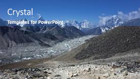  Presentation with everest - Audience pleasing presentation theme consisting of everest-trek-view backdrop and a teal colored foreground