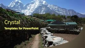  Presentation with everest - Slides consisting of everest-trek-walkway-in-phortse background and a wine colored foreground