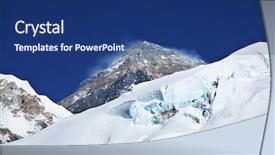  Presentation with everest - Slide deck featuring everest background and a ocean colored foreground