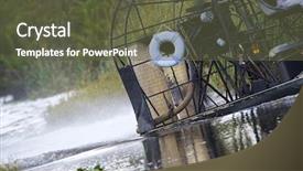  Presentation with swamp - Presentation theme enhanced with propellar vessel - everglades swamp boat skirts background and a tawny brown colored foreground