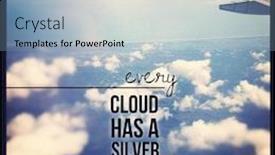  Presentation with cloud silver lining - Slide deck enhanced with every-cloud-has-a-silver background and a light blue colored foreground