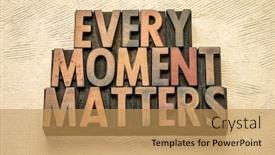  Presentation with inspirational abstract - Amazing theme having every-moment-matters-inspirational-reminder backdrop and a yellow colored foreground