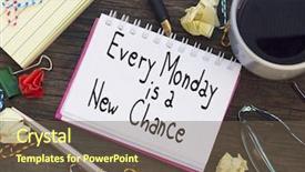  Presentation with new begining - PPT layouts with every monday is a new background and a tawny brown colored foreground