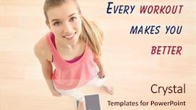  Presentation with motivation - Beautiful theme featuring every workout makes you better backdrop and a lemonade colored foreground
