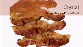  Presentation with bacon - Cool new PPT theme with everybodys-favorite-for-breakfast-fattening backdrop and a red colored foreground