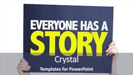  Presentation with everyone - PPT theme having everyone has a story card background and a ocean colored foreground