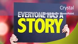  Presentation with everyone - Amazing slide set having everyone has a story card backdrop and a ocean colored foreground