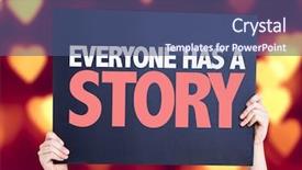  Presentation with everyone - Beautiful slide set featuring everyone has a story card backdrop and a ocean colored foreground