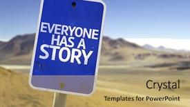  Presentation with everyone - PPT layouts with everyone has a story sign background and a coral colored foreground