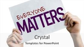  Presentation with everyone - PPT theme with everyone matters placard isolated background and a white colored foreground