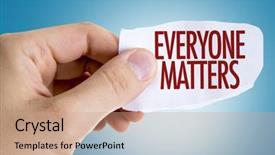  Presentation with everyone - Slide set consisting of everyone matters background and a coral colored foreground