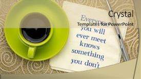  Presentation with everyone - Amazing slides having everyone you will ever meet backdrop and a soft green colored foreground