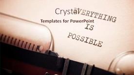  Presentation with everything - Slide set with everything-is-possible-phrase-written background and a cream colored foreground