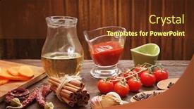  Presentation with everything - Audience pleasing PPT layouts consisting of everything-on-wood-table backdrop and a tawny brown colored foreground