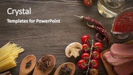  Presentation with acute - PPT layouts featuring everything on wood table for the cooking of acute italian sauce tomato garlic spices olive oil background and a tawny brown colored foreground