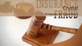  Presentation with fraud - Audience pleasing presentation design consisting of money evidence - insurance fraud concept judge's gavel backdrop and a coral colored foreground