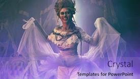  Presentation with evil - Colorful slides enhanced with evil-dead-empress backdrop and a light blue colored foreground