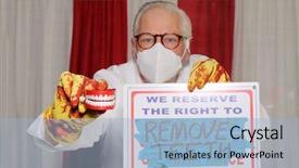  Presentation with haunted - Colorful presentation design enhanced with evil dentist evil circus haunted backdrop and a light blue colored foreground