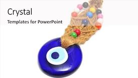  Presentation with evil - PPT theme with evil eye stone background and a white colored foreground