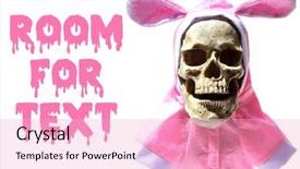  Presentation with bunny - Slide deck with evil skull sinister easter bunny background and a lemonade colored foreground