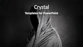  Presentation with evil - PPT layouts consisting of evil spirit - ghostly figure in the dark background and a dark gray colored foreground