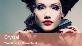  Presentation with vampire - Theme enhanced with evil spirit - woman beautiful halloween vampire baroque background and a coral colored foreground