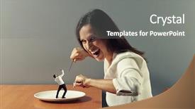  Presentation with evil - Beautiful PPT layouts featuring evil woman ready to eat backdrop and a  colored foreground