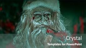  Presentation with evil - Slide set with evil-zombie-santa-claus-stands background and a gray colored foreground