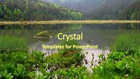  Presentation with photovoltaic mountain - Audience pleasing presentation theme consisting of evironmental - mountain lake kleine arbersee backdrop and a  colored foreground