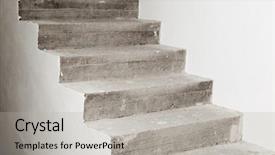 Presentation with concrete construction - Cool new slide deck with evolution architecture - concrete staircase under construction backdrop and a  colored foreground