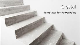  Presentation with evolution - Presentation design enhanced with evolution architecture - concrete staircase under construction background and a  colored foreground