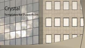  Presentation with facade - Audience pleasing presentation consisting of evolution architecture - modern office park facade some backdrop and a mint green colored foreground