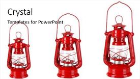  Presentation with evolution - Colorful presentation theme enhanced with evolution concept red kerosene lamps backdrop and a white colored foreground