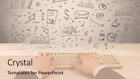  Presentation with first - Beautiful presentation featuring evolution people - first person view backdrop and a  colored foreground