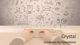  Presentation with view of cusco peru - Beautiful PPT theme featuring evolution people - first person view backdrop and a  colored foreground