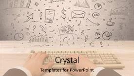  Presentation with first - Presentation theme consisting of evolution people - first person view background and a  colored foreground