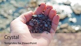  Presentation with black hand - Cool new slides with evolution survival - hand with black soil backdrop and a  colored foreground