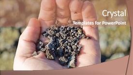  Presentation with earth - Theme enhanced with evolution survival - handful of black earth background and a  colored foreground