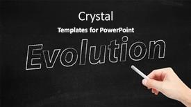  Presentation with evolution - Slides enhanced with evolution-written-on-a-blackboard background and a black colored foreground